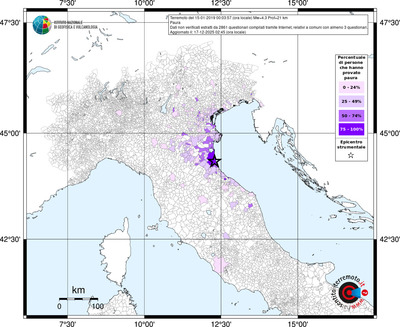 Mappa territorio comunale con almeno 3 questionari