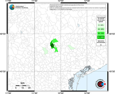Mappa territorio comunale con almeno 3 questionari