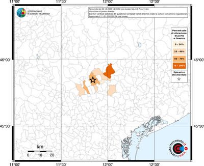 Mappa territorio comunale con almeno 3 questionari