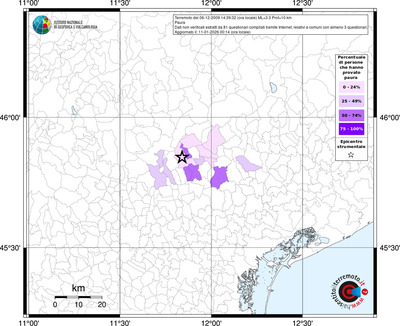 Mappa territorio comunale con almeno 3 questionari