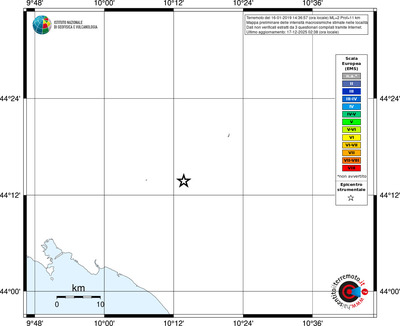 Mappa EMS - territori località