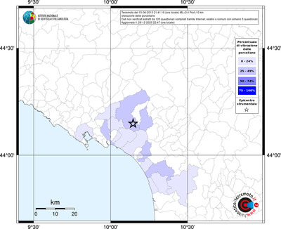 Mappa territorio comunale con almeno 3 questionari