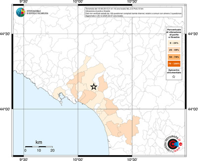Mappa territorio comunale con almeno 3 questionari
