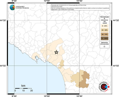 Mappa territorio comunale con almeno 3 questionari