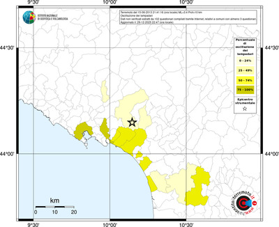 Mappa territorio comunale con almeno 3 questionari