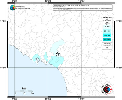 Mappa territorio comunale con almeno 3 questionari