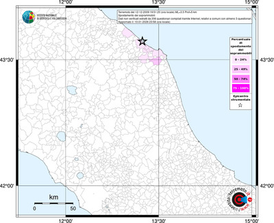 Mappa territorio comunale con almeno 3 questionari