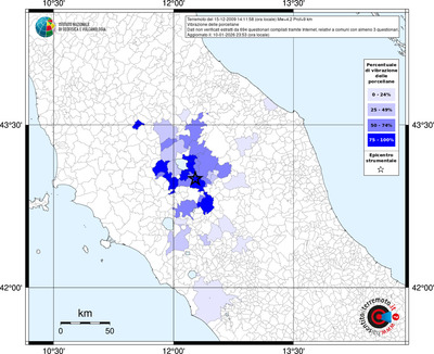 Mappa territorio comunale con almeno 3 questionari