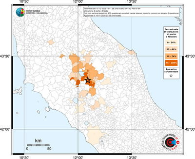 Mappa territorio comunale con almeno 3 questionari