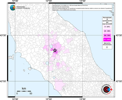 Mappa territorio comunale con almeno 3 questionari