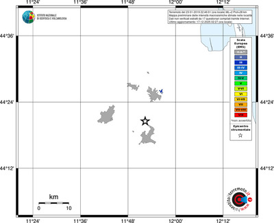 Mappa EMS - territori località