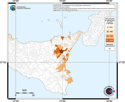 Mappa territorio comunale con almeno 3 questionari