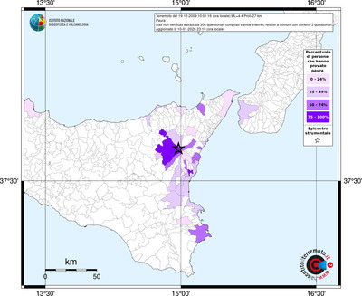 Mappa territorio comunale con almeno 3 questionari