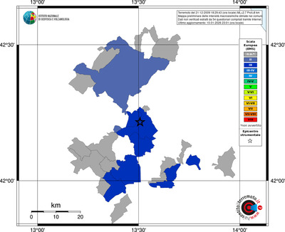 Mappa EMS - territori comuni