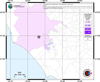 Mappa territorio comunale con almeno 3 questionari