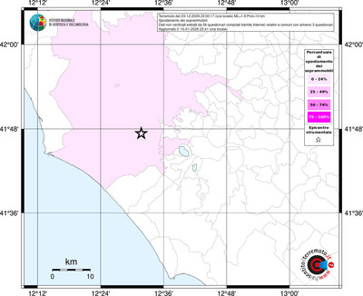 Mappa territorio comunale con almeno 3 questionari