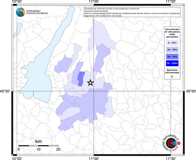 Mappa territorio comunale con almeno 3 questionari