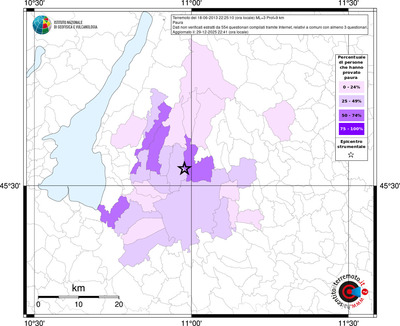 Mappa territorio comunale con almeno 3 questionari