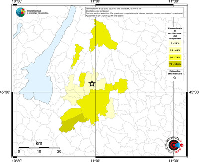 Mappa territorio comunale con almeno 3 questionari
