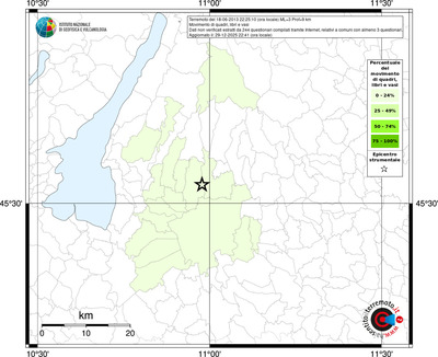 Mappa territorio comunale con almeno 3 questionari
