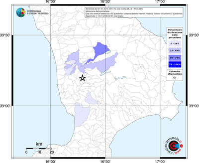 Mappa territorio comunale con almeno 3 questionari