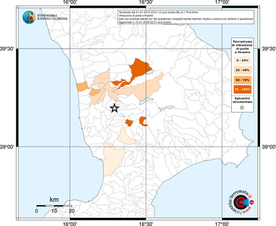 Mappa territorio comunale con almeno 3 questionari