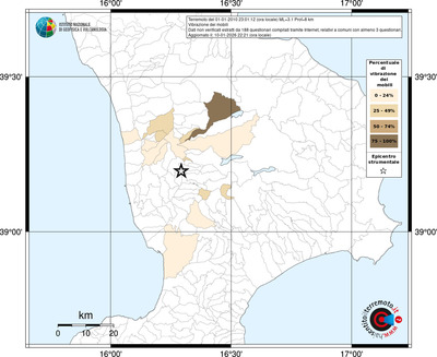 Mappa territorio comunale con almeno 3 questionari