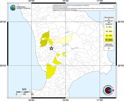 Mappa territorio comunale con almeno 3 questionari