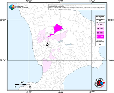 Mappa territorio comunale con almeno 3 questionari