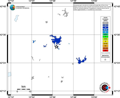 Mappa EMS - territori località