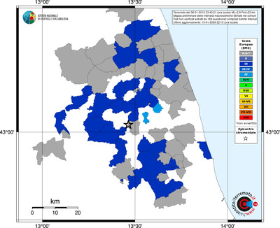Mappa EMS - territori comuni