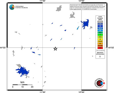 Mappa EMS - territori località