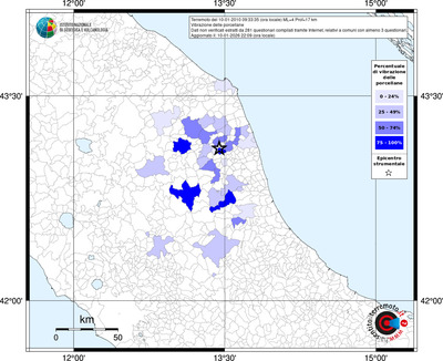 Mappa territorio comunale con almeno 3 questionari