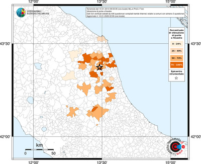 Mappa territorio comunale con almeno 3 questionari