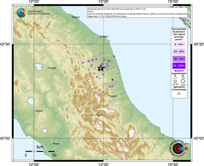 Mappa comuni con almeno 3 questionari
