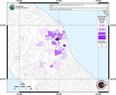 Mappa territorio comunale con almeno 3 questionari