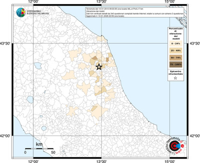 Mappa territorio comunale con almeno 3 questionari
