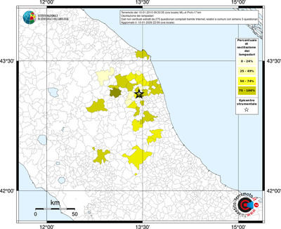 Mappa territorio comunale con almeno 3 questionari