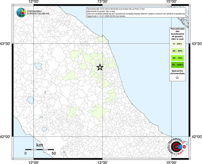 Mappa territorio comunale con almeno 3 questionari