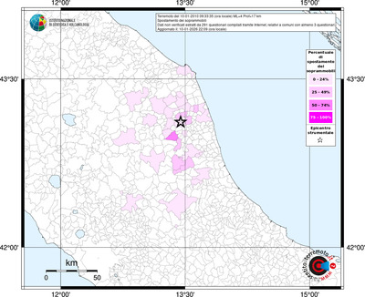 Mappa territorio comunale con almeno 3 questionari