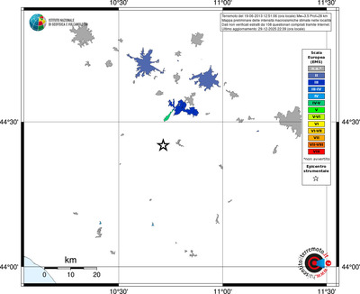 Mappa EMS - territori località