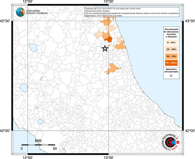 Mappa territorio comunale con almeno 3 questionari