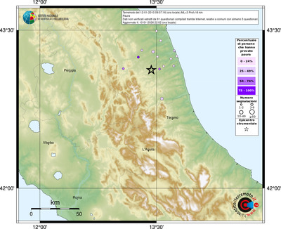 Mappa comuni con almeno 3 questionari