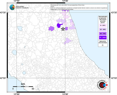 Mappa territorio comunale con almeno 3 questionari