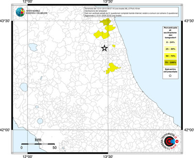 Mappa territorio comunale con almeno 3 questionari