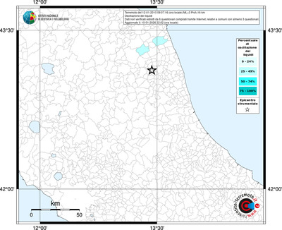 Mappa territorio comunale con almeno 3 questionari
