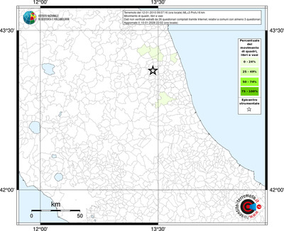 Mappa territorio comunale con almeno 3 questionari