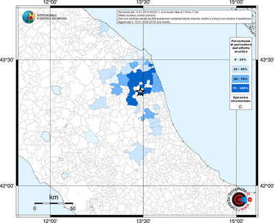 Mappa territorio comunale con almeno 3 questionari
