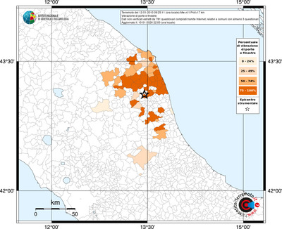 Mappa territorio comunale con almeno 3 questionari