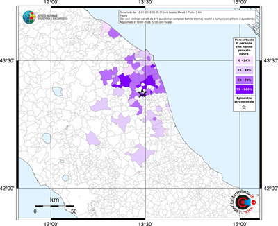 Mappa territorio comunale con almeno 3 questionari